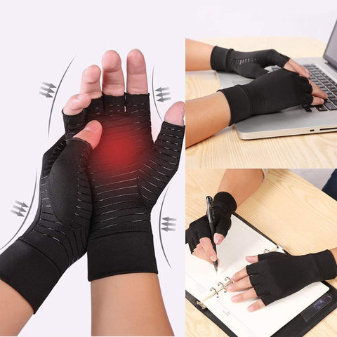 Arthritis Gloves for Men Women, Compression Copper Fiber Anti Slip