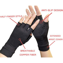 Arthritis Gloves for Men Women, Compression Copper Fiber Anti Slip