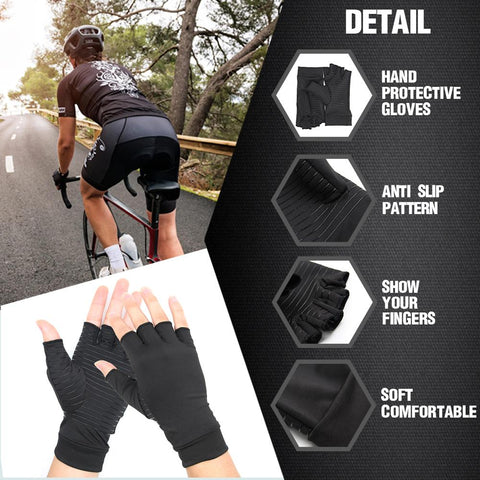 Arthritis Gloves for Men Women, Compression Copper Fiber Anti Slip