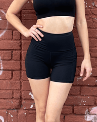 High-Waisted Athletic Shorts with Hip Pockets