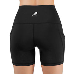 High-Waisted Athletic Shorts with Hip Pockets