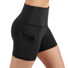 High-Waisted Athletic Shorts with Hip Pockets